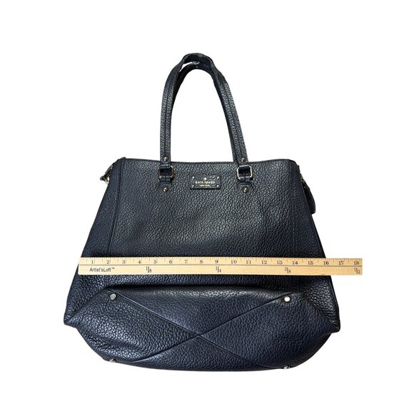 Kate Spade Black Leather Satchel handbag With Textured Finish - Picture 4 of 11